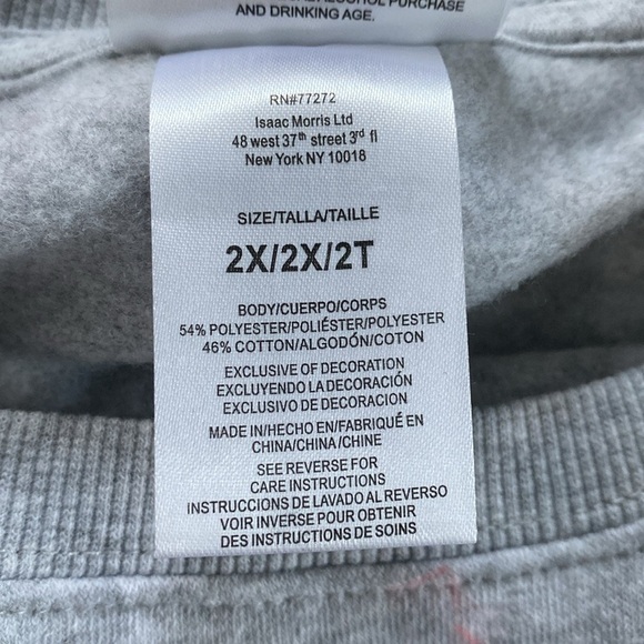 Busch Light Women's Long Sleeve Americana Graphic Sweatshirt NWT Size 2X - Picture 5 of 6